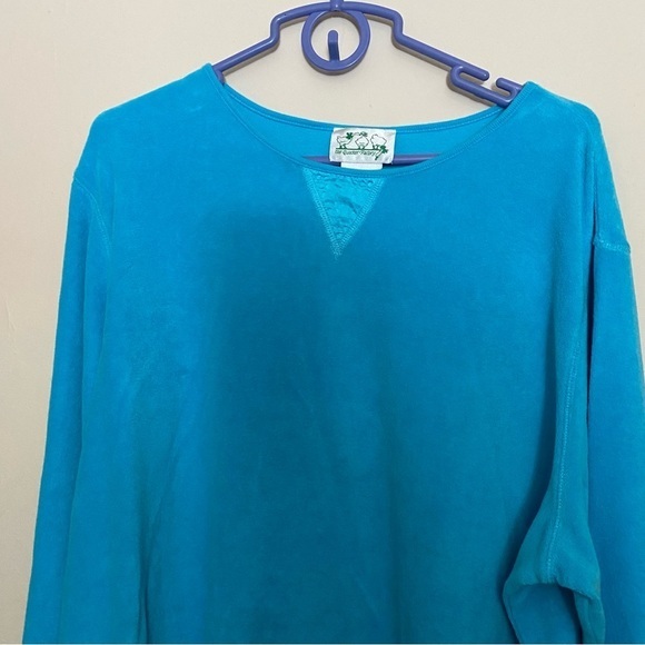 Quacker Factory Shirt Women’s Size 2X Longsleeve Blue PullOver - Picture 2 of 7